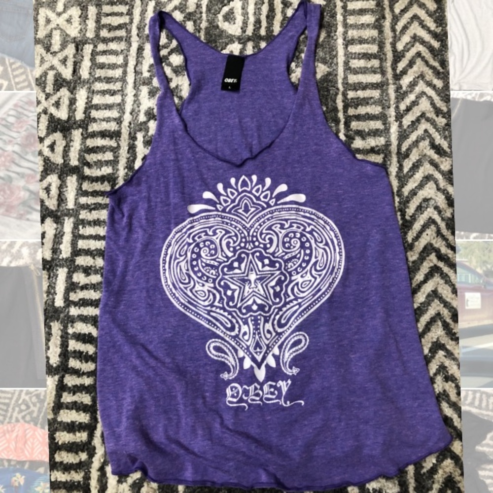 Obey racerback tank top